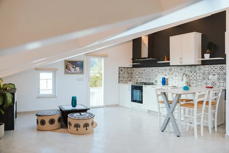 Villa Angelina Open Space zona giorno con cucina a vista